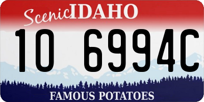 ID license plate 1O6994C