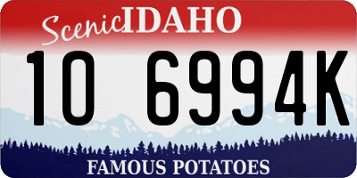 ID license plate 1O6994K