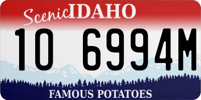 ID license plate 1O6994M