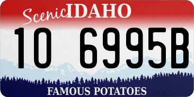 ID license plate 1O6995B