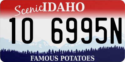 ID license plate 1O6995N