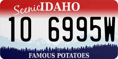 ID license plate 1O6995W
