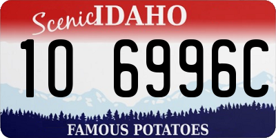 ID license plate 1O6996C