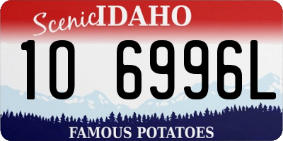 ID license plate 1O6996L