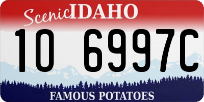 ID license plate 1O6997C
