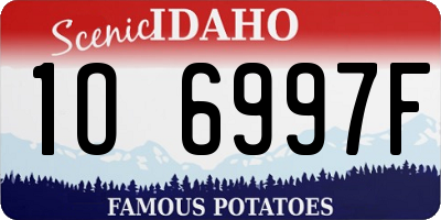 ID license plate 1O6997F