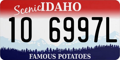 ID license plate 1O6997L