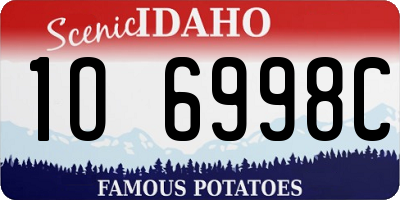 ID license plate 1O6998C