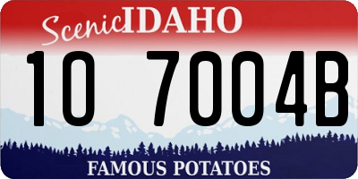 ID license plate 1O7004B
