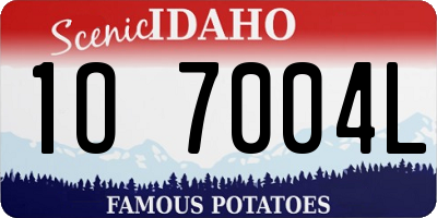 ID license plate 1O7004L