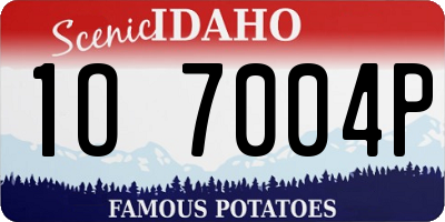 ID license plate 1O7004P