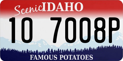 ID license plate 1O7008P