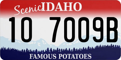 ID license plate 1O7009B