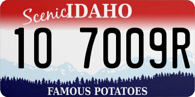 ID license plate 1O7009R