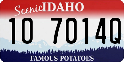 ID license plate 1O7014Q