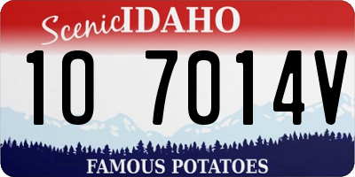 ID license plate 1O7014V