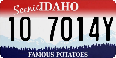 ID license plate 1O7014Y