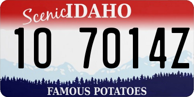 ID license plate 1O7014Z