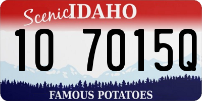 ID license plate 1O7015Q