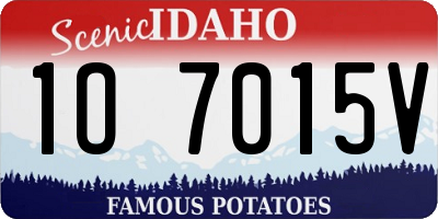 ID license plate 1O7015V