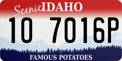 ID license plate 1O7016P