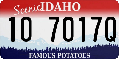 ID license plate 1O7017Q
