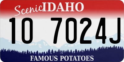 ID license plate 1O7024J