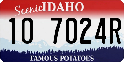 ID license plate 1O7024R