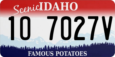 ID license plate 1O7027V