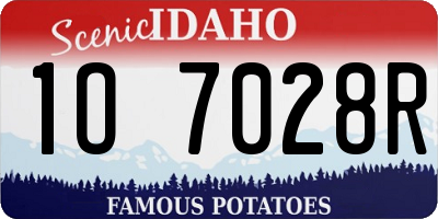 ID license plate 1O7028R