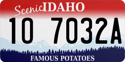 ID license plate 1O7032A