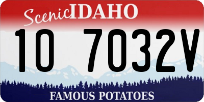 ID license plate 1O7032V