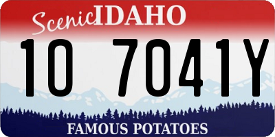 ID license plate 1O7041Y