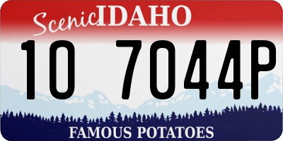 ID license plate 1O7044P