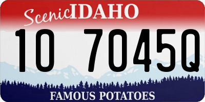 ID license plate 1O7045Q