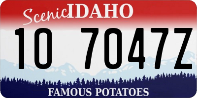 ID license plate 1O7047Z