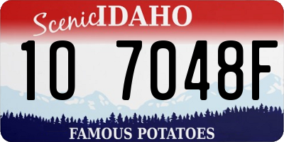 ID license plate 1O7048F