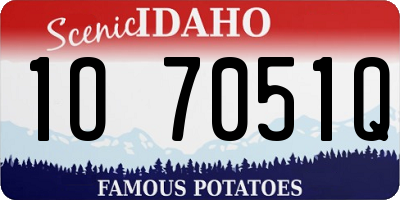 ID license plate 1O7051Q