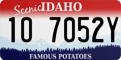 ID license plate 1O7052Y
