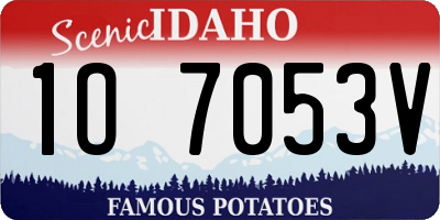 ID license plate 1O7053V