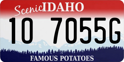 ID license plate 1O7055G