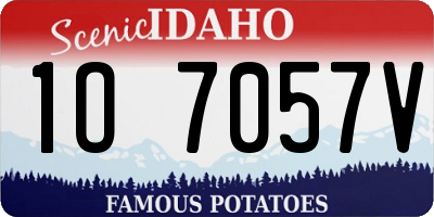 ID license plate 1O7057V