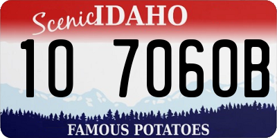ID license plate 1O7060B