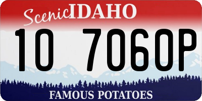 ID license plate 1O7060P