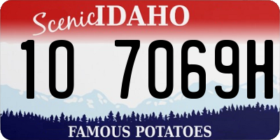 ID license plate 1O7069H