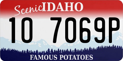 ID license plate 1O7069P