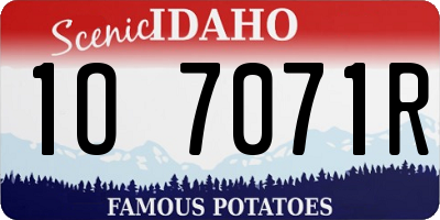 ID license plate 1O7071R