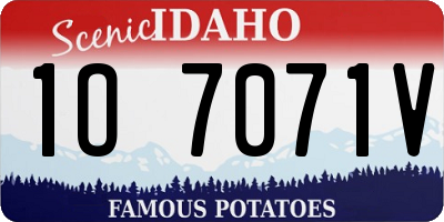 ID license plate 1O7071V