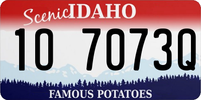 ID license plate 1O7073Q