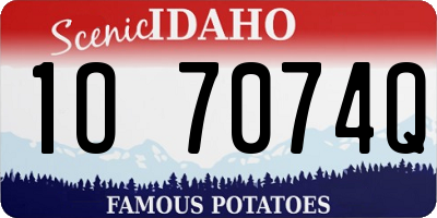 ID license plate 1O7074Q